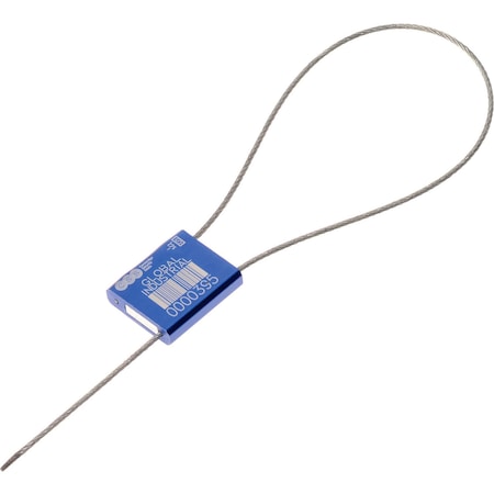 Global Industrial Metal Cable Seal, 1/16x12L, Blue, 50PK 670488BL